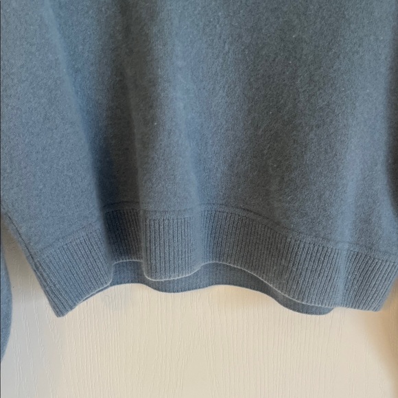 NAADAM Deep Teal V-Neck Sweater - Picture 3 of 7